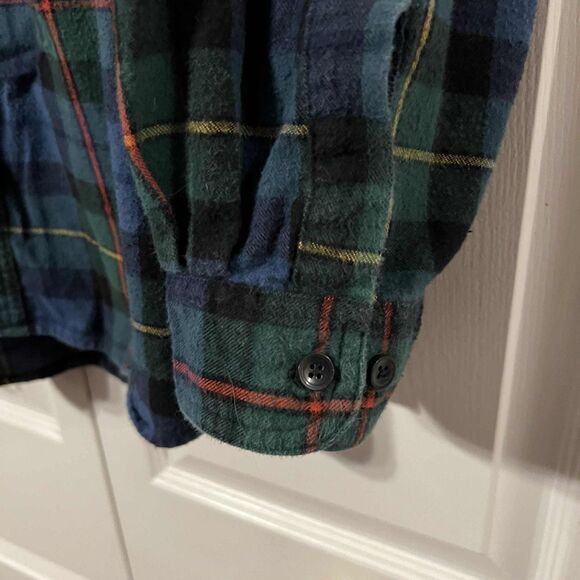 Ll Bean Vintage Plaid Flannel Button Down Shirt xxl Tall - Picture 3 of 7